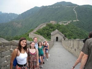 Summer Intensive Chinese Students at great wall